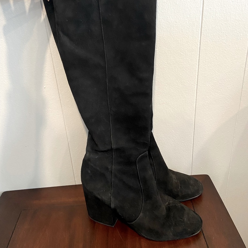 Sam Edleman. Black suede boots. Size 10.